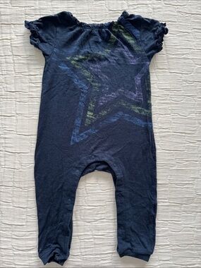 Splendid Navy Blue Star Graphic One-Piece